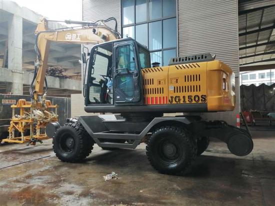 Jing Gong 150S 12.5 ton hirail wheel excavator