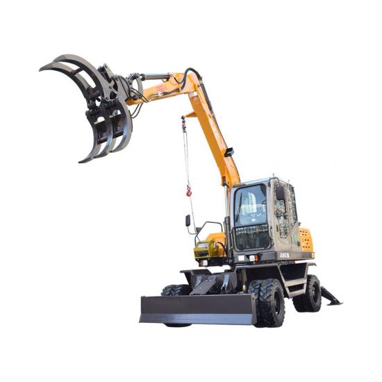 Timber pickup crane for material handling